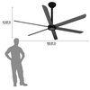 Maxx Air 108 In. Indoor 6-Speed HVLS Ceiling Fan in Red HVLS 108 BLKR